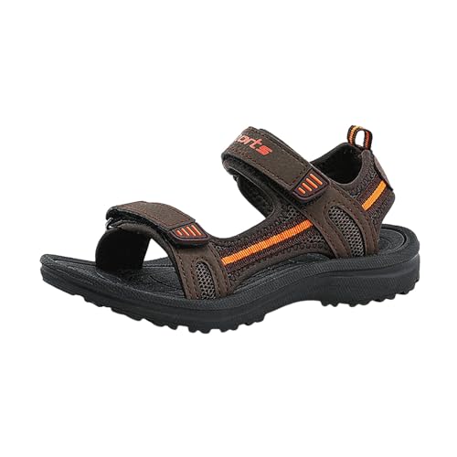 Hausschuhe Kinder Mädchen Kinderschuhe Bequeme Sandalen mit weicher Sohle Modische Outdoor-Strandsportsandalen (Brown, 36.5 Big Kids) von Generisch