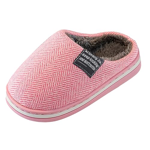 Hausschuhe Kinder Mädchen Weiche Slippers Junge Rutschfest Leicht Pantoffeln Filzpantoffeln Unisex-Hausschuh Hüttenschuhe Warm Hallenschuhe mit Plüsch Kindergarten Barfussschuhe Lauflernschuhe von Generisch