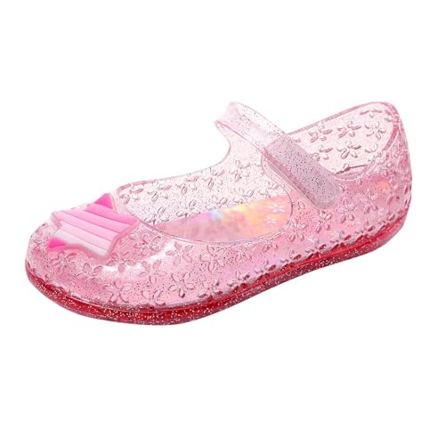 Hausschuhe Kinder Prinzessin Schuhe Mädchen Sandalen Jelly Mary Jane Dance Party Cosplay Schuhe für Kinder Kleinkind (Red, 28 Little Child) von Generisch
