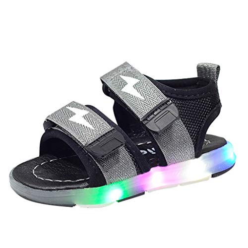 Hausschuhe Kinder Sommer - Sandalen Für Jungen Sandaletten Sport Outdoor Trekking Strandschuhe Offene Zehe Atmungsaktiv Lauflernschuhe Klettverschluss Gartenschuhe Strand Wandersandalen-Sommerschuhe von Generisch