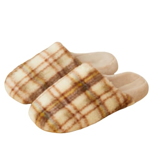 Hausschuhe Kuschelig Damen Hausschuhe Damen Warm Schlappen Haus Schuhe Für Paare Ergonomische Memory Foam Filzpantoffeln Geschlossen Flauschig Leichte Breite Pantoffeln von Generisch