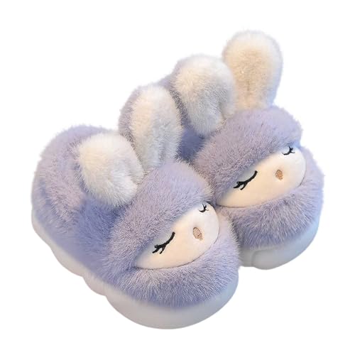 Hausschuhe Mädchen Jungen Pantoffeln Winter Plüsch Warm Gefüttert Flauschig Süß Bequem Innenbereich Slippers für Kinder Dinosaurier Schuhe Karikatur Kaninchen Haushausschuhe von Generisch
