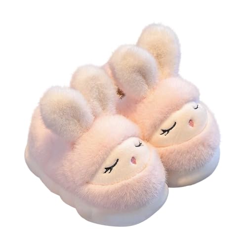 Hausschuhe Mädchen Jungen Pantoffeln Winter Plüsch Warm Gefüttert Flauschig Süß Bequem Innenbereich Slippers für Kinder Dinosaurier Schuhe Karikatur Kaninchen Haushausschuhe von Generisch