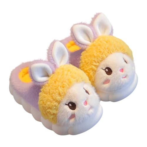 Hausschuhe Mädchen Jungen Pantoffeln Winter Plüsch Warm Gefüttert Flauschig Süß Bequem Innenbereich Slippers für Kinder Dinosaurier Schuhe Karikatur Kaninchen Haushausschuhe von Generisch
