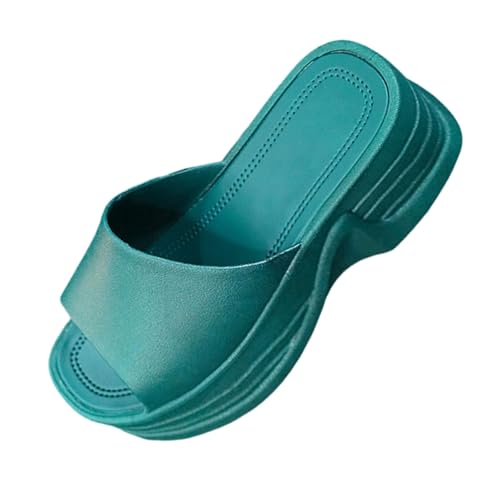 Hausschuhe Mit Offenem Zehenbereich, Modisch Dicke Unterseite High Heels Pantoletten Outdoor Sommer Slope Absatzerhöhung Strandschuhe Rutschfest Lässig Schlappen Slipper Slides Hausschuhe Mit Offenem Zehenbereich, Modisch Dicke Unterseite High Heels Pantoletten Outdoor Sommer Slope Absatzerhöhung Strandschuhe Rutschfest Lässig Schlappen Slipper Slides von Generisch