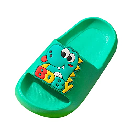 Hausschuhe Sandalen Mädchen Sandale Sommer Cartoon rutschfeste Badezimmer Wasserschuhe für Kleinkinder 26 Jungen (Green, 27 Toddler) von Generisch