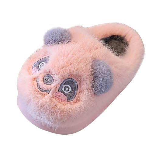 Hausschuhe für Damen, schwarz, Pantoffeln, Größe 38, offene Zehenpartie für den Winter, prall, mit Fleece gefüttert, rutschfeste Schuhe, rose, 43 EU von Generisch
