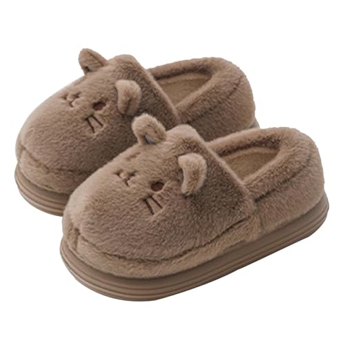 Hausschuhe für Damen und Herren, keine Baumwolle, Leinen, für drinnen und draußen, Hausschuhe, Sandalen, offene Zehen, Schlafzimmer, atmungsaktive Schuhe, Hasen-Hausschuhe für Herren, braun, 42 1/3 EU von Generisch