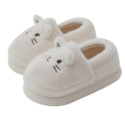 Hausschuhe für Damen und Herren, keine Baumwolle, Leinen, für drinnen und draußen, Hausschuhe, Sandalen, offene Zehen, Schlafzimmer, atmungsaktive Schuhe, Hasen-Hausschuhe für Herren, weiß, 39 EU von Generisch