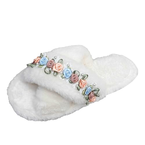 Hausschuhe für Frauen Crossbands Slide Slipper Schuhe Bequem Trendy Winterschuhe für Freizeit Damen Schuhe Innen Offene Zehe Gästehausschuhe Atmungsaktiv Flach Hausschlappen Hausschuhe für Frauen Crossbands Slide Slipper Schuhe Bequem Trendy Winterschuhe für Freizeit Damen Schuhe Innen Offene Zehe Gästehausschuhe Atmungsaktiv Flach Hausschlappen von Generisch
