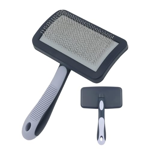 Haustier-Pinsel – Hundepflege-Pinsel aus Metall/Bauchmuskeln | Hundehaare zum Umformen | Thermo-Massage-Gummi-Unterfell-Werkzeug | Fornitu von Generisch