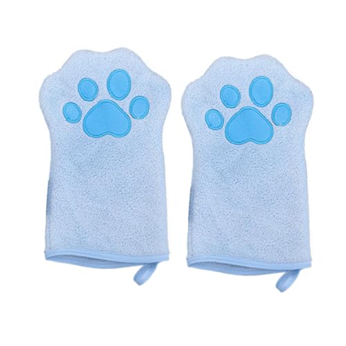 Haustierpflegehandschuhe - Hundewaschhandschuhe | Katzenpinselhandschuh zur Haarentfernung | Katzenpflegehandschuh | Schnelltrocknende Badetuch doppelseitige Deshedding-Massage Haustier Haarentfernung von Generisch