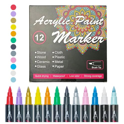 Hautmarker | 12 Stück Hautfreundliche Abwaschbare Malstifte | Zeichen- und Malsets Für Jugendliche und Erwachsene Frauen Männer von Generisch