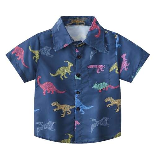 Hawaii Hemd Junge 128 Hemden Für Baby Jungen Kurzarm Dino-Print Revers Shirt Bügelfreie Strandhemd Baumwolle Boy Freizeithemden Strand Hemdjacke Mit Brusttasche Hawaii Hemd Junge 128 Hemden Für Baby Jungen Kurzarm Dino-Print Revers Shirt Bügelfreie Strandhemd Baumwolle Boy Freizeithemden Strand Hemdjacke Mit Brusttasche von Generisch
