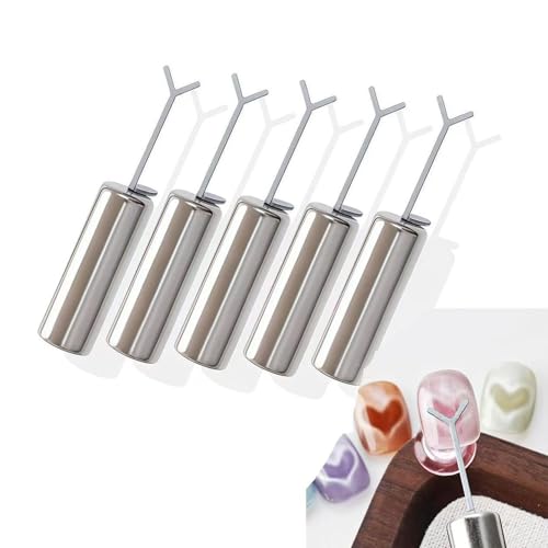 Heart Cat Eye Gel Polish Magnet Tool for Nails, Dual Ended Magnetic Stick with Y-Shaped Guide, DIY Nail Art Design Kit for Salon and Home Use, Create Charming 3D Cat Eye Nail Effects von Generisch