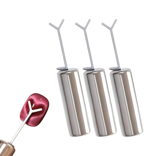 Heart Cat Eye Magnet for Nails, Heart Magnet for Cat Eye Gel Polish, DIY Manicure Kit with Y-Shaped Guide Sticks, for Nail Art Salon,Home (3Pcs) von Generisch