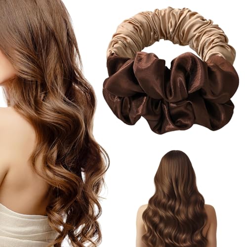 Heatless Hair Curler, 3 Pack Overnight Curling Headband for Women, Soft Silk Sleep Curlers for Long Hair, No Heat Lazy Rollers for Beach, Wedding, Party von Generisch