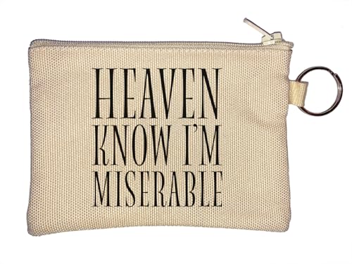 Heaven Know I'm Miserable Schlüsselanhänger Münzbörse Beige von Generisch