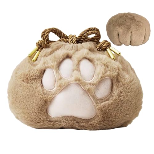 Hebelkabeltasche - Kleine Plüsch -Make -up -Tasche, einzigartiger Toilettenorganisator mit Katze Pfotendesign | Kosmetiktasche, tragbarer Make -up -Speicher, Organizer Hebelkabeltasche - Kleine Plüsch -Make -up -Tasche, einzigartiger Toilettenorganisator mit Katze Pfotendesign | Kosmetiktasche, tragbarer Make -up -Speicher, Organizer von Generisch