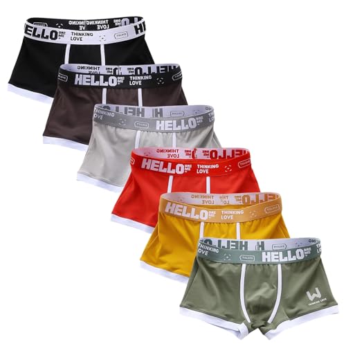 Hello Unterwäsche für Herren, Hello Classic – Boxershorts für Herren, weiche atmungsaktive Sommer-Trunks, Multipack (6Pcs,M) von Generisch