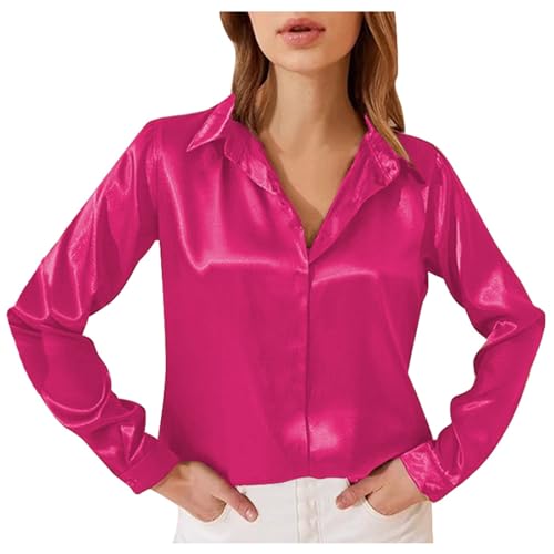 Hemd Damen Elegant Women's Blouse Long Sleeve Buttons Satin Silk Shirts Basic Collar Work Office Formal Casual Blouses Shirt Business Work Elegant Shirts Hemd Damen Elegant Women's Blouse Long Sleeve Buttons Satin Silk Shirts Basic Collar Work Office Formal Casual Blouses Shirt Business Work Elegant Shirts von Generisch