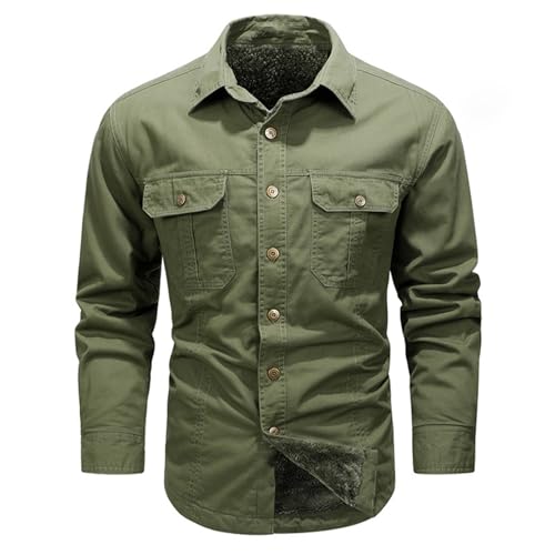 Hemd Herren Fleece Gefüttert Winterjacke Button Down Fleecehemd Einfarbig Basic Arbeitshemd Casual Lockere Herrenhemden Alltag Business Freizeit Oberhemden Oberteil Tops Hemd Herren Fleece Gefüttert Winterjacke Button Down Fleecehemd Einfarbig Basic Arbeitshemd Casual Lockere Herrenhemden Alltag Business Freizeit Oberhemden Oberteil Tops von Generisch