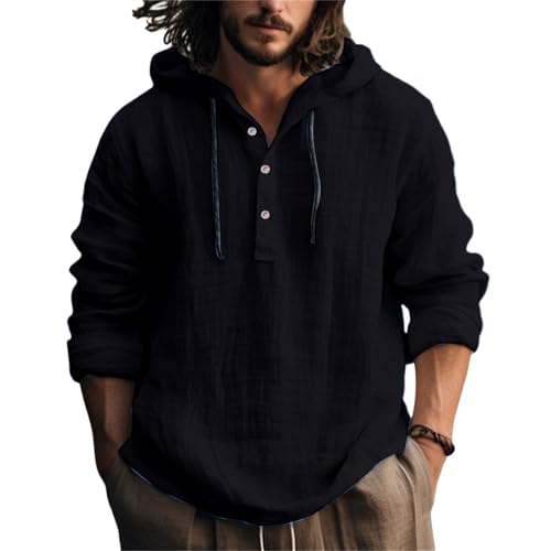 Hemd Herren Langarm,Leinenhemd Herren Mit Kapuze Sommer Langarm Leinen Hoodie Dünn Einfarbig Shirt Männer Modische Sommerhemd Lässig Freizeithemden Oversize Kapuzenhemd Leinen Tshirt Hemd Herren Langarm,Leinenhemd Herren Mit Kapuze Sommer Langarm Leinen Hoodie Dünn Einfarbig Shirt Männer Modische Sommerhemd Lässig Freizeithemden Oversize Kapuzenhemd Leinen Tshirt von Generisch