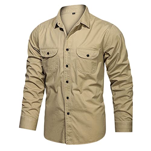 Hemd Herren Langarm Hemd Herren Slim fit Business Hemd Bügelfrei Herren Freizeithemd Herren Button Down Hemd Herren Langärmliges T-Shirt-Oberteil Herren Langarmshirt Mit V-Ausschnitt Baumwolle von Generisch