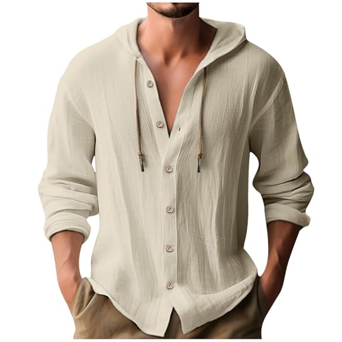 Hemd Herren Langarm Leinen Hemd Henley Modisch Einfarbig Sommerhemd Herren Freizeithemd Casual Rundhals Hoodie Sport Atmungsaktiv Kapuzen Button Down Leinenhemd Regular Fit Men Shirts Hemd Herren Langarm Leinen Hemd Henley Modisch Einfarbig Sommerhemd Herren Freizeithemd Casual Rundhals Hoodie Sport Atmungsaktiv Kapuzen Button Down Leinenhemd Regular Fit Men Shirts von Generisch