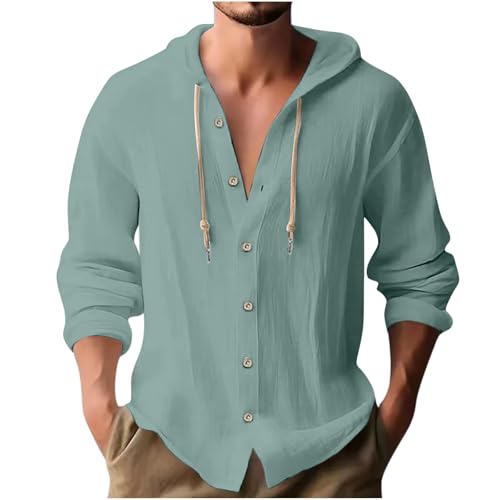 Hemd Herren Langarm Leinen Hemd Henley Modisch Einfarbig Sommerhemd Herren Freizeithemd Casual Rundhals Hoodie Sport Atmungsaktiv Kapuzen Button Down Leinenhemd Regular Fit Men Shirts Hemd Herren Langarm Leinen Hemd Henley Modisch Einfarbig Sommerhemd Herren Freizeithemd Casual Rundhals Hoodie Sport Atmungsaktiv Kapuzen Button Down Leinenhemd Regular Fit Men Shirts von Generisch