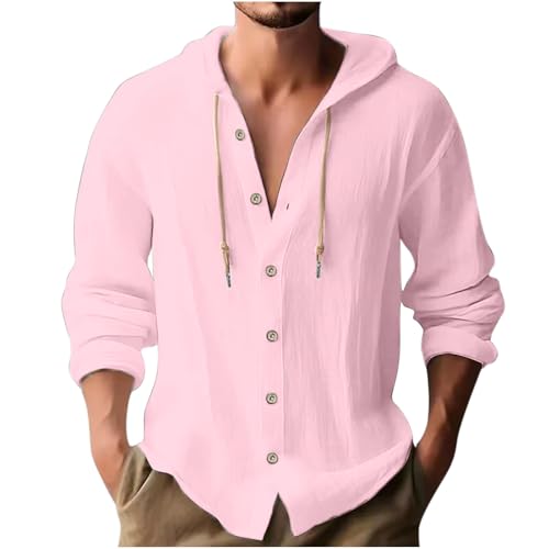 Hemd Herren Langarm Leinen Hemd Henley Modisch Einfarbig Sommerhemd Herren Freizeithemd Casual Rundhals Hoodie Sport Atmungsaktiv Kapuzen Button Down Leinenhemd Regular Fit Men Shirts Hemd Herren Langarm Leinen Hemd Henley Modisch Einfarbig Sommerhemd Herren Freizeithemd Casual Rundhals Hoodie Sport Atmungsaktiv Kapuzen Button Down Leinenhemd Regular Fit Men Shirts von Generisch