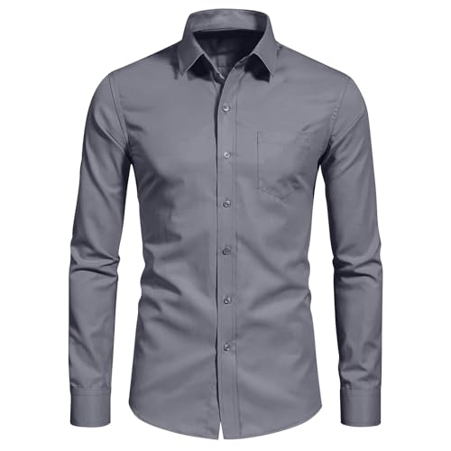 Hemden Herren Business Hemd Freizeithemd Mit Brusttasche Herrenhemd Button Down Langarmhemd Oberhemden Hemdbluse Männer Langarm Oberteile Stylisch Modern Bluse Shirt Einfarbig Hemden Herren Business Hemd Freizeithemd Mit Brusttasche Herrenhemd Button Down Langarmhemd Oberhemden Hemdbluse Männer Langarm Oberteile Stylisch Modern Bluse Shirt Einfarbig von Generisch