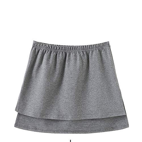Hemdverlängerung Damen, Shirt Verlängerung, Damen Mini Unterrock Lower Skirt Sweep Hemd Verlängerung Rock Blusen-Extender für perfekte Schichtungen in verschiedenen Größen und Längen (Dark Gray, XXL) von Generisch