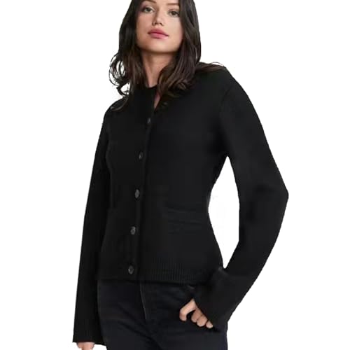 Herbst-Cardigan-Pullover | leichter Pullover mit Glockenärmeln | dünne Strickjacke mit Glockenärmeln für Damen | dünne Strickjacke für Damen, lockere Passform, Herbstmode Strickjacken, Schwarz , S Herbst-Cardigan-Pullover | leichter Pullover mit Glockenärmeln | dünne Strickjacke mit Glockenärmeln für Damen | dünne Strickjacke für Damen, lockere Passform, Herbstmode Strickjacken, Schwarz , S von Generisch