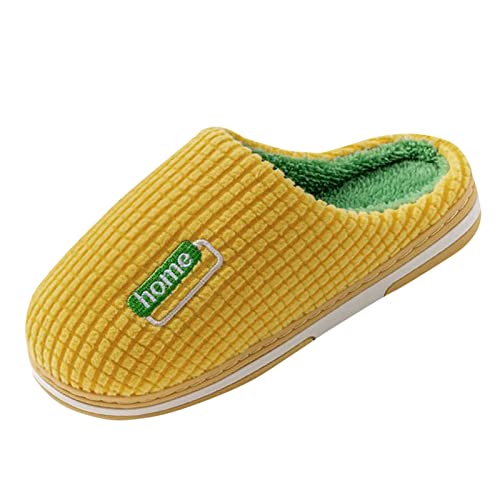 Herbst Und Winter Pantoffeln Paare Home Hausschuhe Mode Komfortabler Haushaltsschuhe Flacher Boden Slippers Warm Rutschfest Pantoletten Damen Schuhe Elegant PlüSch Stoff Badeschlappen von Generisch