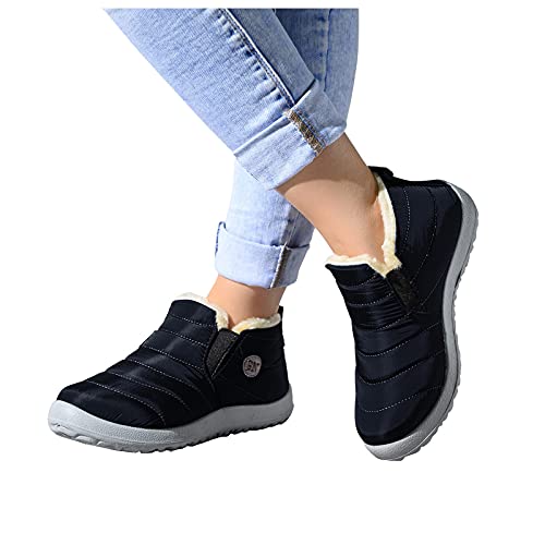 Herbstschuhe Herren Stiefel, Herren Winterschuhe Gefüttert Outdoor Wandern Freizeitschuhe Schneeschuhe Niedrige Wanderschuhe rutschfeste Bootsschuhe Flache Trekkingschuhe Vegan Schneeboots von Generisch