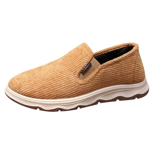 Herbstschuhe Herren Stiefel, Schuhe Herren Sneaker Winter Ohne Schnürsenkel Freizeitschuhe Schneeboots Outdoor Wanderschuhe Rutschfeste Trekkingschuhe Niedrige Schneeschuhe Leichte Winterschuhe von Generisch