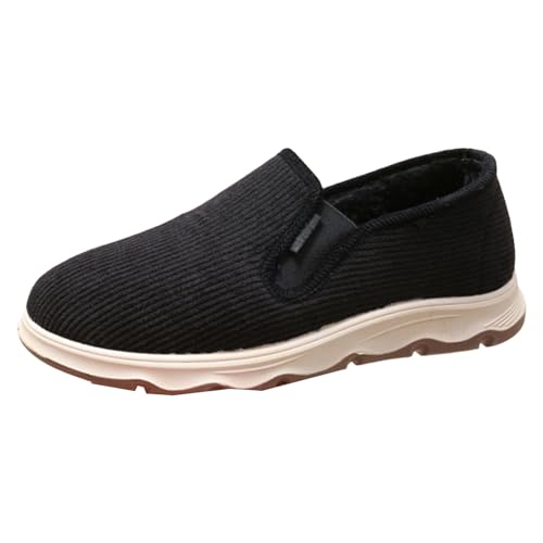 Herbstschuhe Herren Stiefel, Schuhe Herren Sneaker Winter Ohne Schnürsenkel Freizeitschuhe Schneeboots Outdoor Wanderschuhe Rutschfeste Trekkingschuhe Niedrige Schneeschuhe Leichte Winterschuhe von Generisch