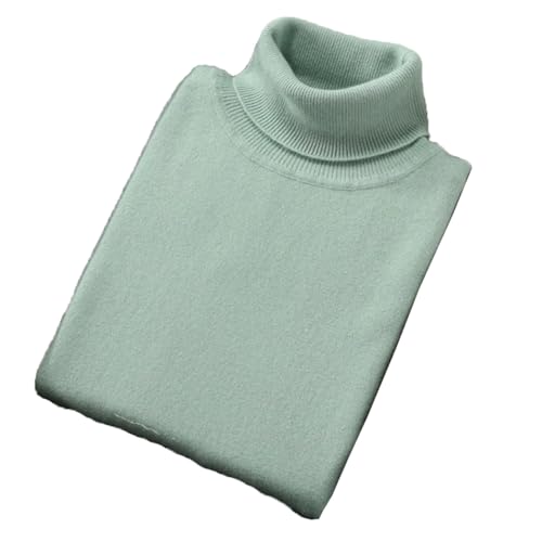 Herren 100% Kaschmir Rollkragenpullover Winter Leicht Warm Rollkragen Pullover Jersey Langarm Strickpullover, türkis, M von Generisch