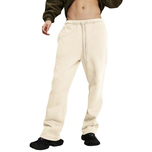 Herren Active Basic Jogger Fleece Pants Jogginghose Baggy Pants Jogger Männer Trainingshose Lang Herren Hose Trackpants Men Sweatpants Relaxed-Fit Sweathose Freizeithosen Outdoorhose Streetwear von Generisch