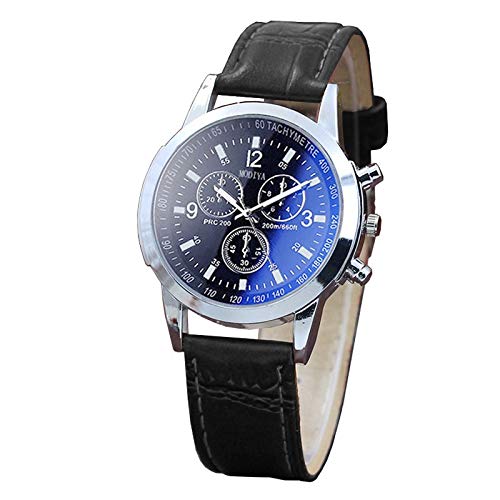 Herren Analog Quarz Uhr Wrist Stunde Ansichtsuhr Sport Quarz Gürtel Herrenuhr Automatik (C-4, One Size) von Generisch