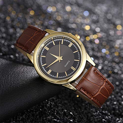 Herren Analog Quarz Uhr mit Edelstahl Armband/Lederarmband Uhren Herrenmode Minimalistisch Edelstahl Analog Quarzuhr Herren Luxus Business Dress Kinder Armbanduhr Jungen Zierlich (2-F, One Size) von Generisch