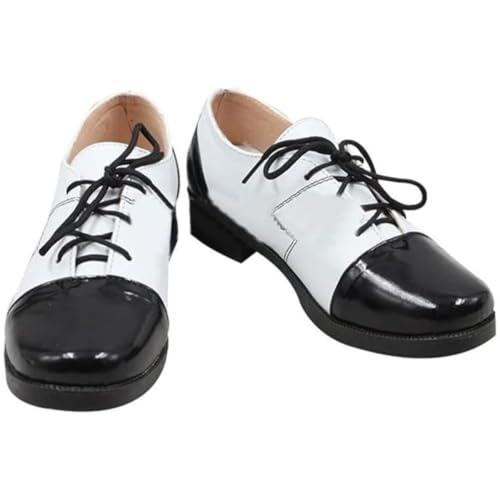 Herren Anime Cosplay Schuhe Für Ciel Phantomhive Mode PU Leder Fancy Bühne Performance Requisiten Schuhe Halloween Comic Con (Weiß,38) von Generisch