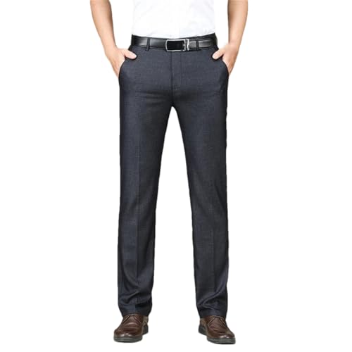 Herren-Anzughose für Frühling und Sommer, gerade, flache Leinenanzughose, Business-formelle Hose, 2884 Schwarzgrau, 32 Herren-Anzughose für Frühling und Sommer, gerade, flache Leinenanzughose, Business-formelle Hose, 2884 Schwarzgrau, 32 von Generisch