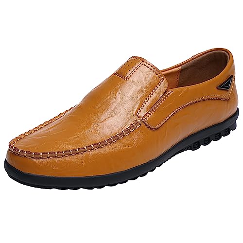 Herren Anzugschuhe Schwarz Lederschuhe Atmungsaktiv Loafer Schuhe mit Ledersohlen Mokassins ohne Schnürsenkel Schlupfschuhe Weich Leicht Halbschuhe Leather Loafers für Sport und Freizeit Herren Anzugschuhe Schwarz Lederschuhe Atmungsaktiv Loafer Schuhe mit Ledersohlen Mokassins ohne Schnürsenkel Schlupfschuhe Weich Leicht Halbschuhe Leather Loafers für Sport und Freizeit von Generisch