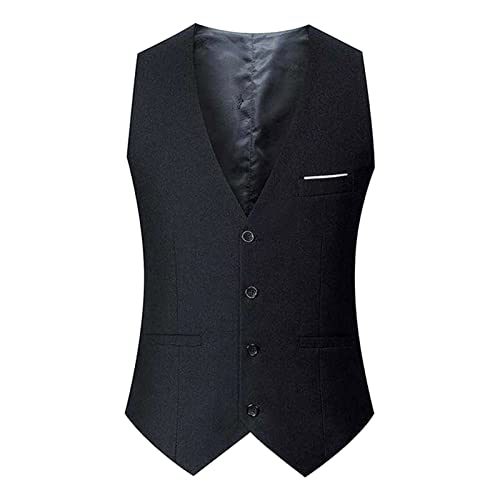 Herren Anzugweste Schwarz 4Xl - Hochzeit Weste Herren Anzug Elegant Anzugwesten Mit Taschen Formelle Smoking Weste Vintage Slim Fit Ärmellos Weste Freizeitweste Modern Businessweste Herrenweste Herren Anzugweste Schwarz 4Xl - Hochzeit Weste Herren Anzug Elegant Anzugwesten Mit Taschen Formelle Smoking Weste Vintage Slim Fit Ärmellos Weste Freizeitweste Modern Businessweste Herrenweste von Generisch