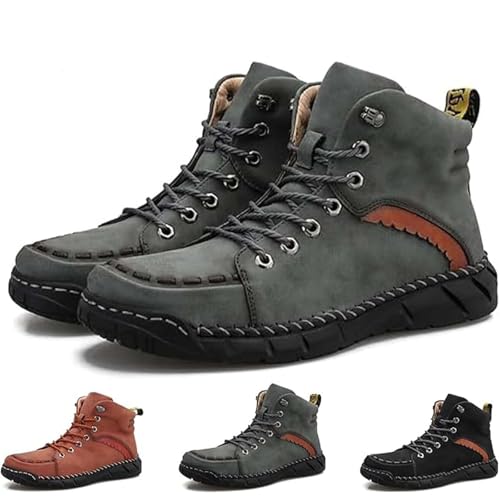 Herren Arbeitsstiefel, Herren Orthopädische Sicherheitsstiefel, Zehen- und Knöchelschutz, Leichte und rutschfeste Stiefel (Green,34.5) von Generisch