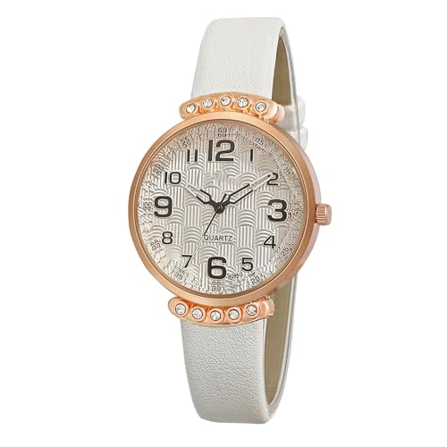 Herren Armband Uhren Modische Damenuhr Wunderschöne und kompakte Damenuhr Lässige und einfache Elegante Damenuhr Analog Quarz Armbanduhr mit Edelstahlarmband (B, One Size) von Generisch