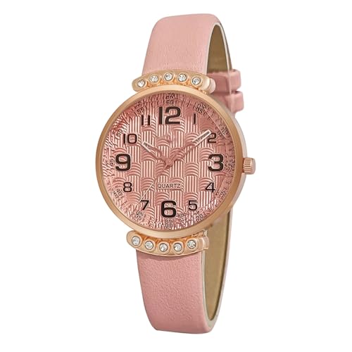 Herren Armband Uhren Modische Damenuhr Wunderschöne und kompakte Damenuhr Lässige und einfache Elegante Damenuhr Analog Quarz Armbanduhr mit Edelstahlarmband (D, One Size) von Generisch