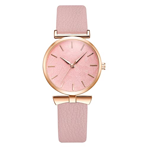 Herren Armband Uhren Valentinstag Freizeit Quarz Jadi Geschenk Uhr Mode Reise Tag Uhr Damen Damenuhr Damenuhruhr Edelstahl (Pink, One Size) von Generisch